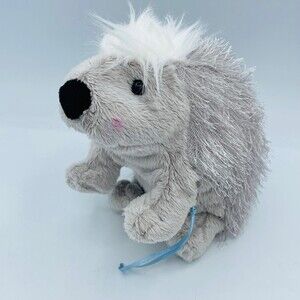 Webkninz Gray 9" Porcupine Plush Stuffed Animal Pink Cheeks by Ganz